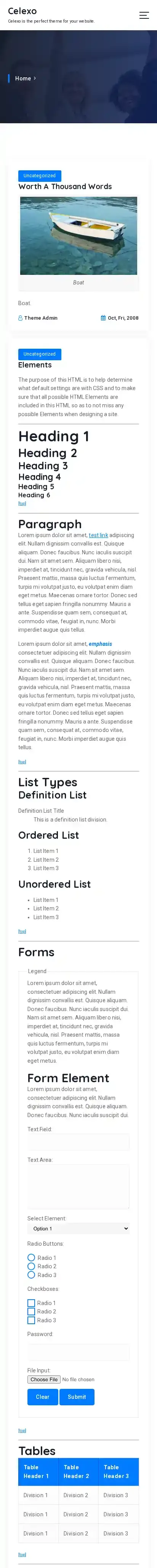 Celexo home page on mobile