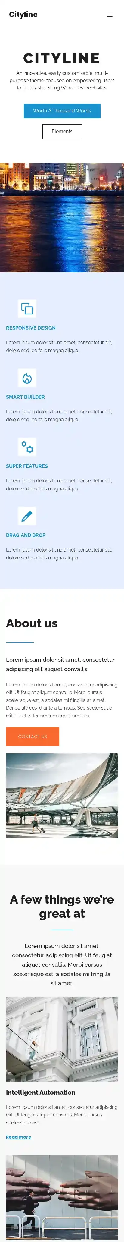 Cityline home page on mobile