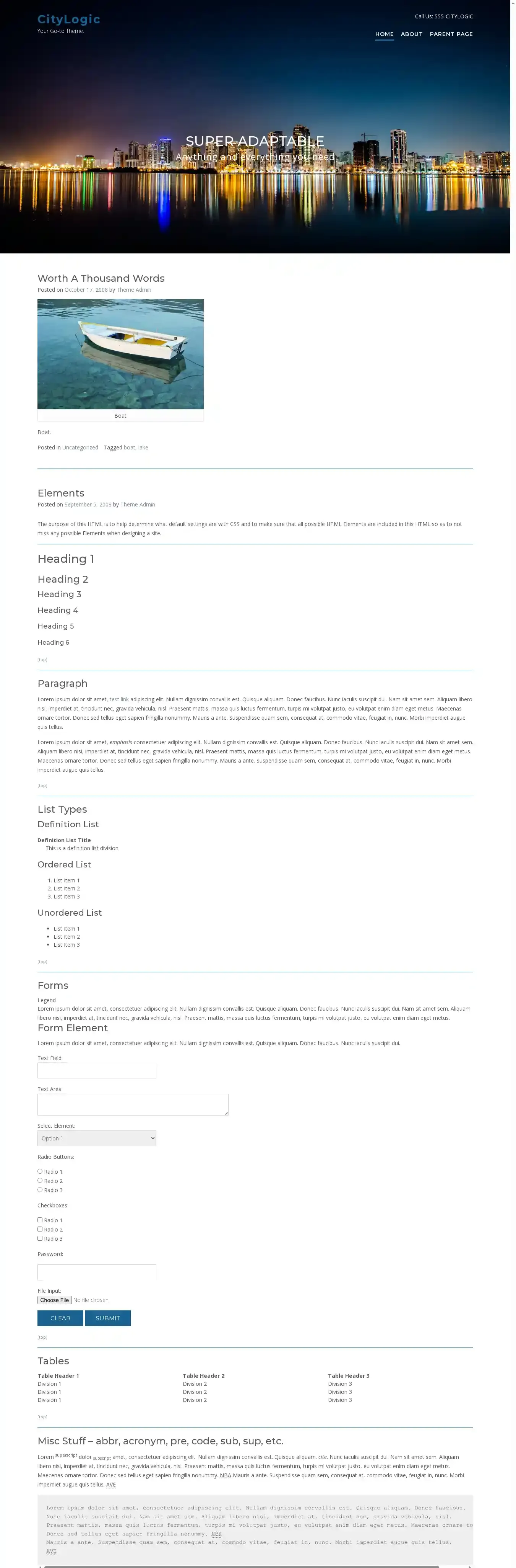 CityLogic home page on desktop