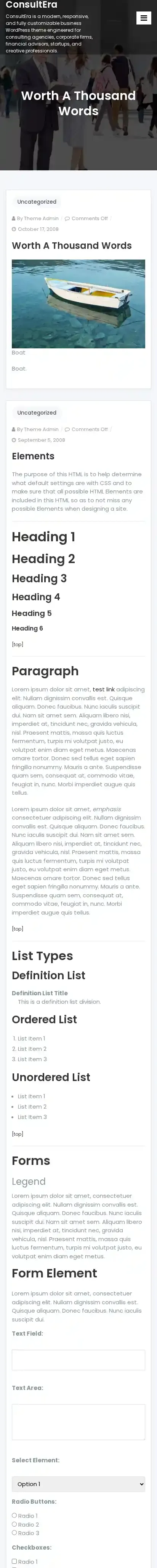 ConsultEra home page on mobile
