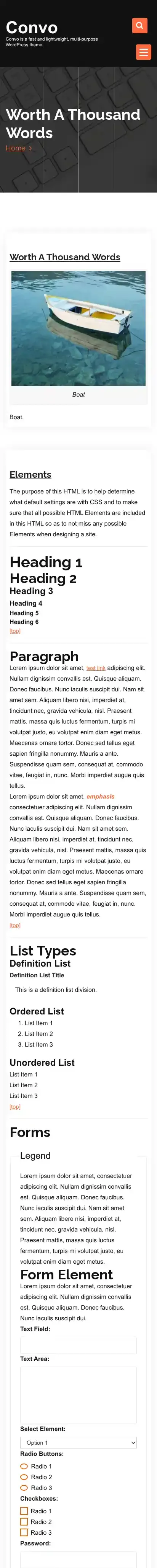 Convo home page on mobile
