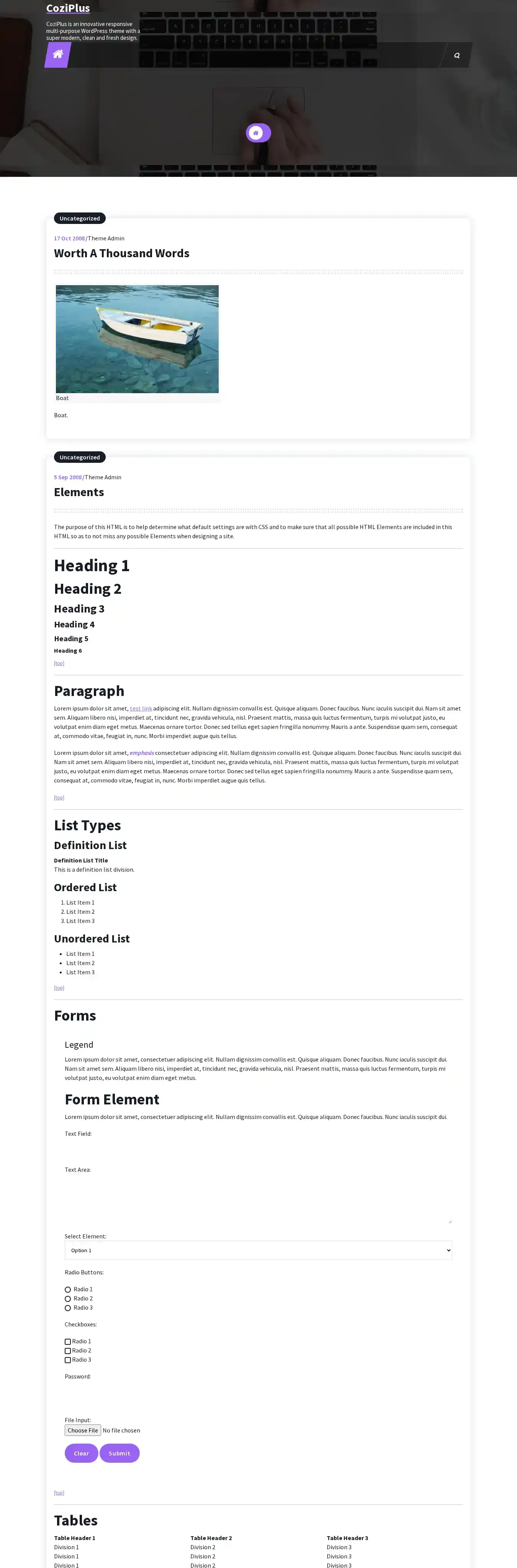 CoziPlus home page on desktop