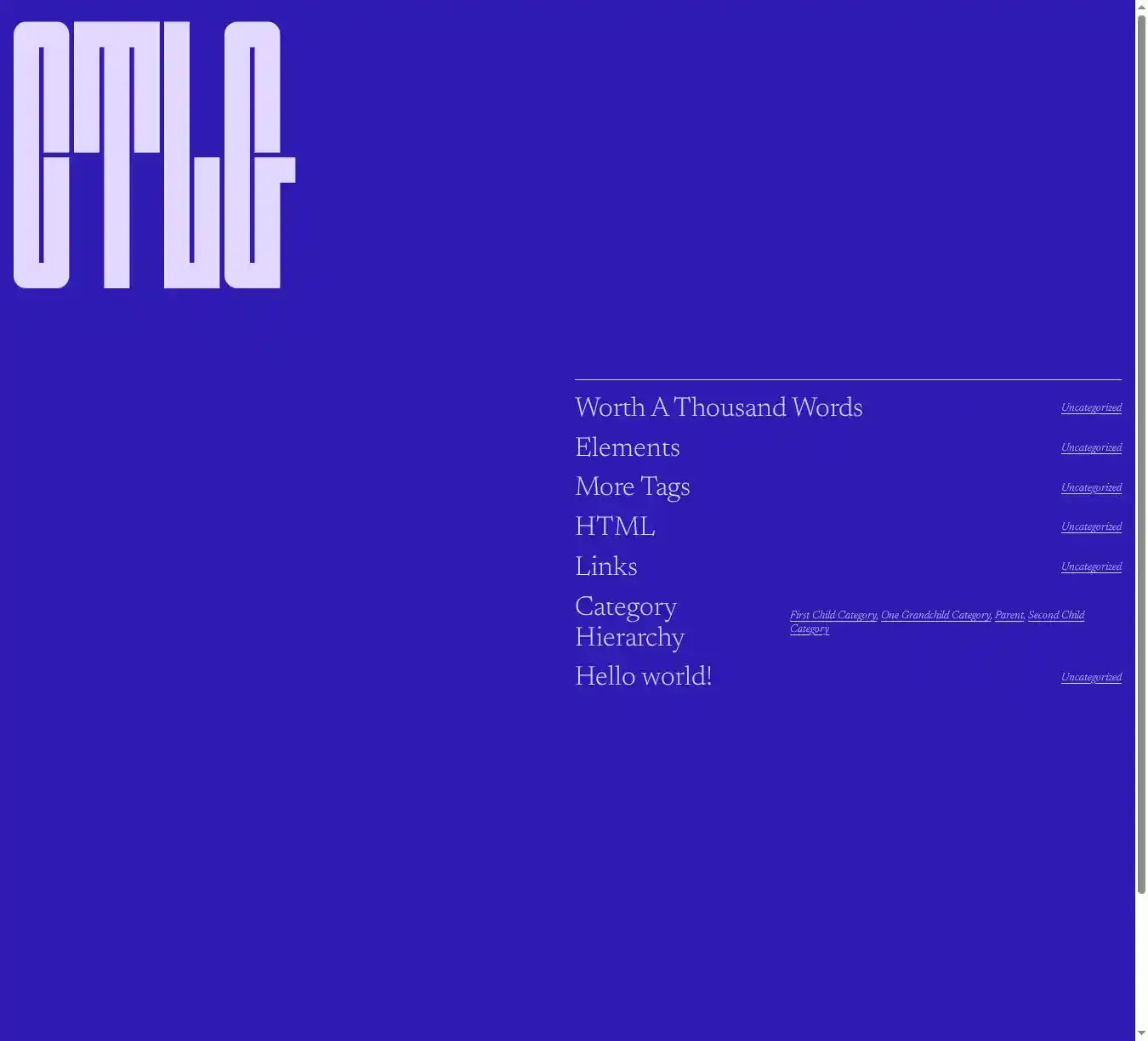 CTLG home page on desktop