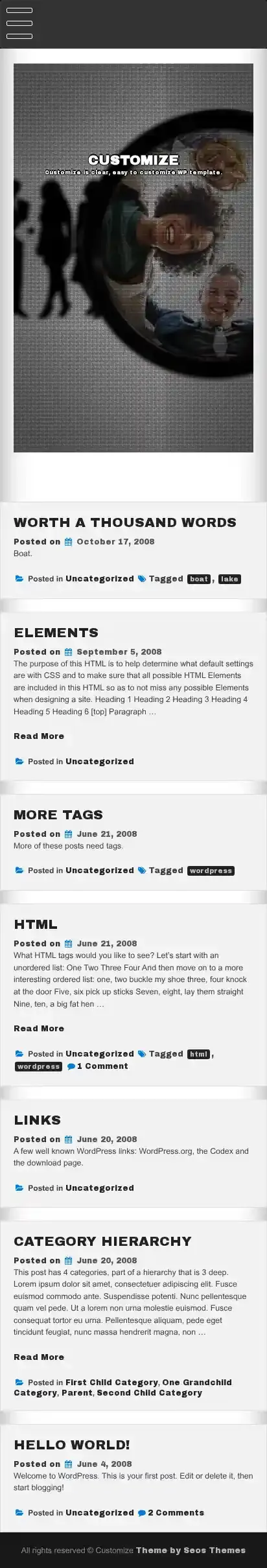 Customize home page on mobile