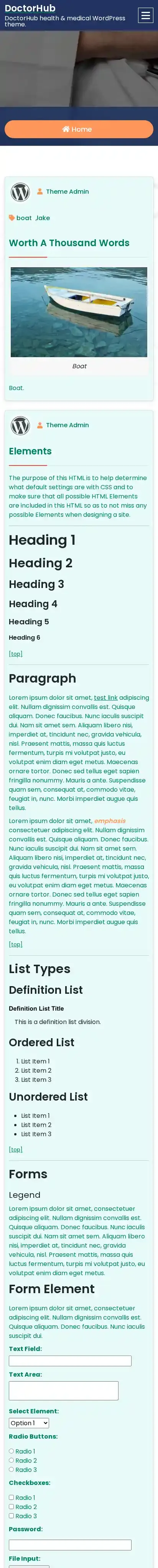 DoctorHub home page on mobile