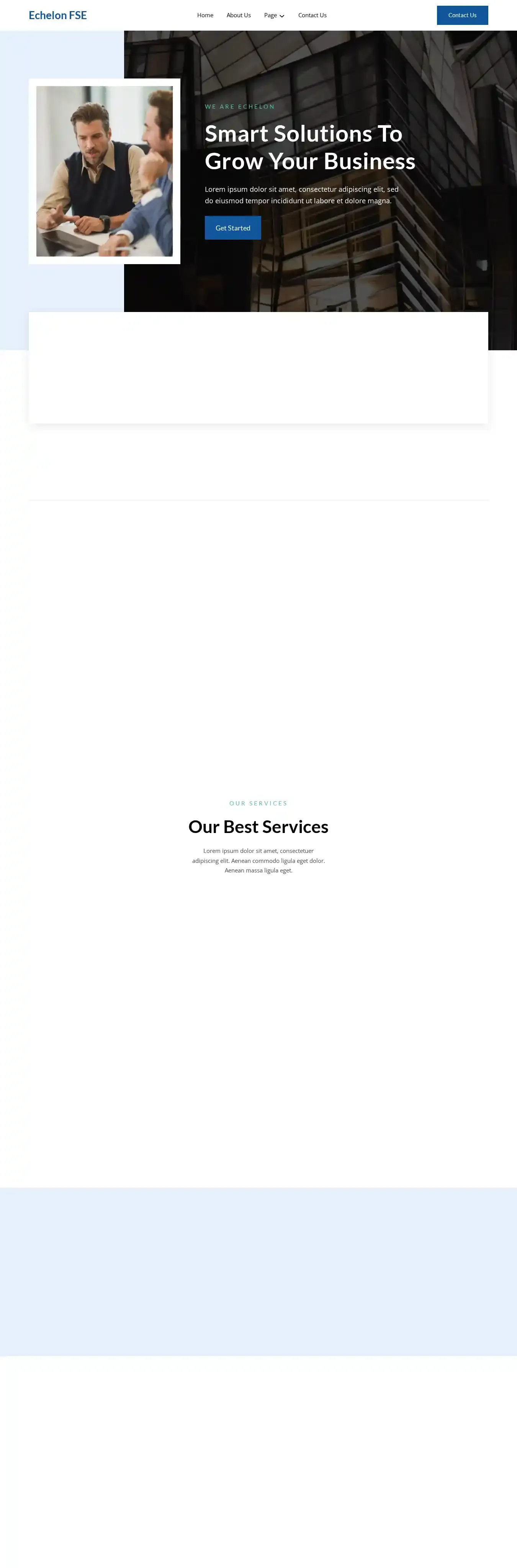 Echelon FSE home page on desktop