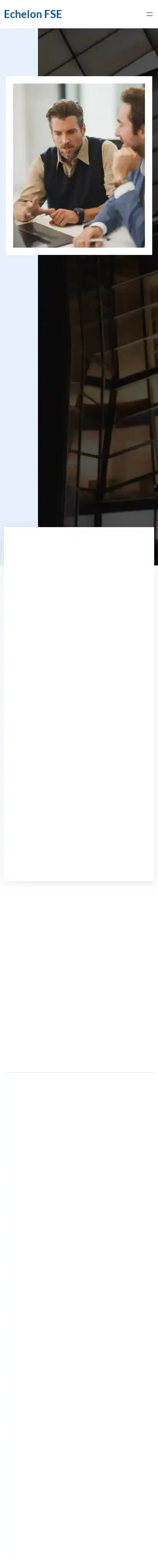 Echelon FSE home page on mobile