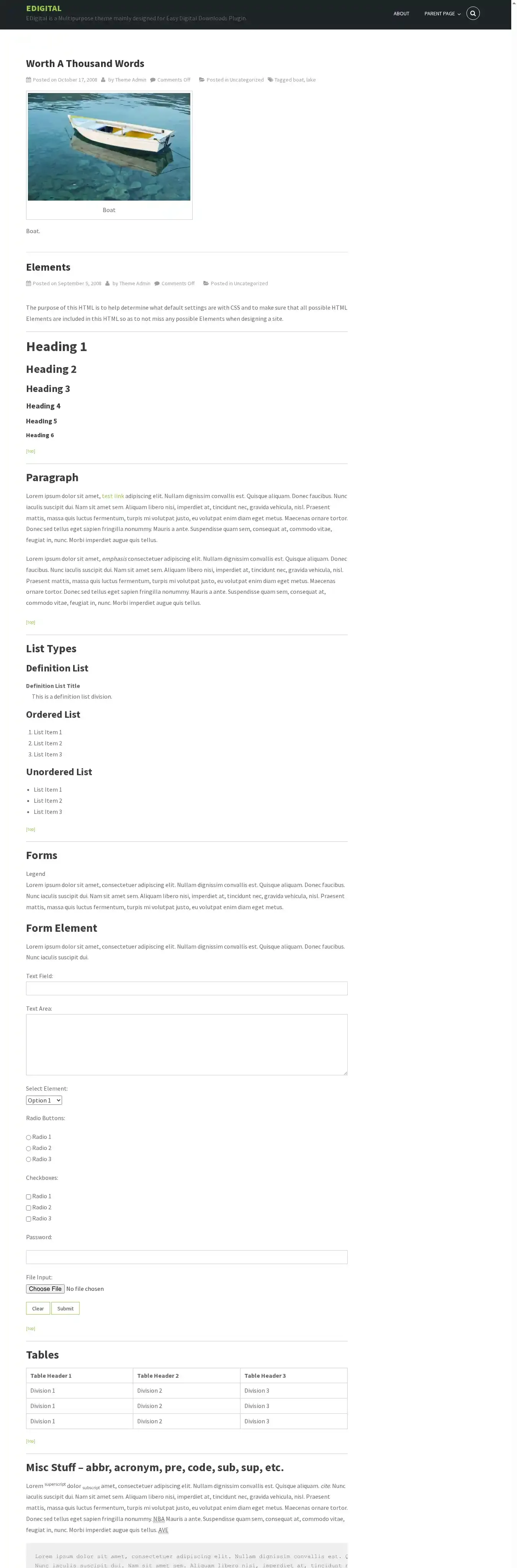EDigital home page on desktop