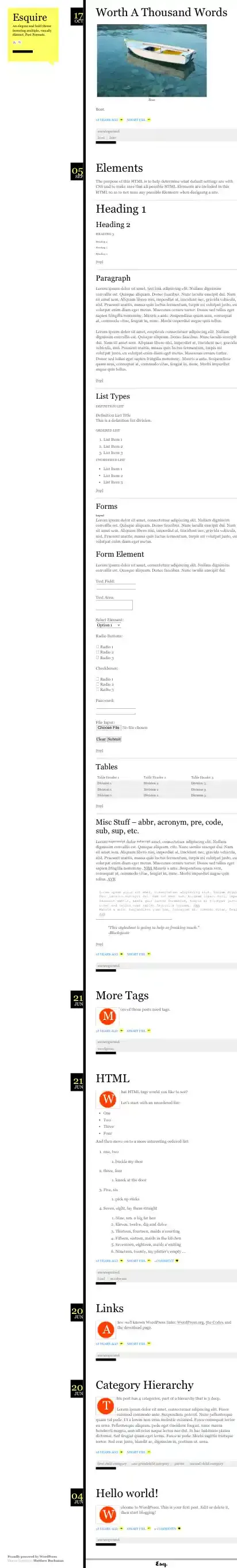 Esquire home page on mobile