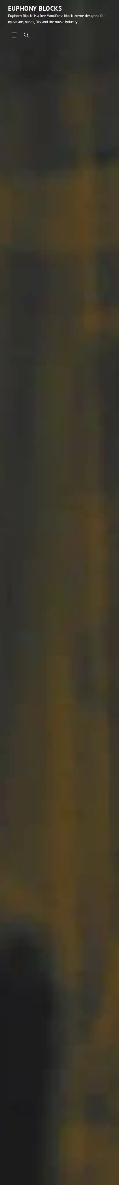 Euphony Blocks home page on mobile