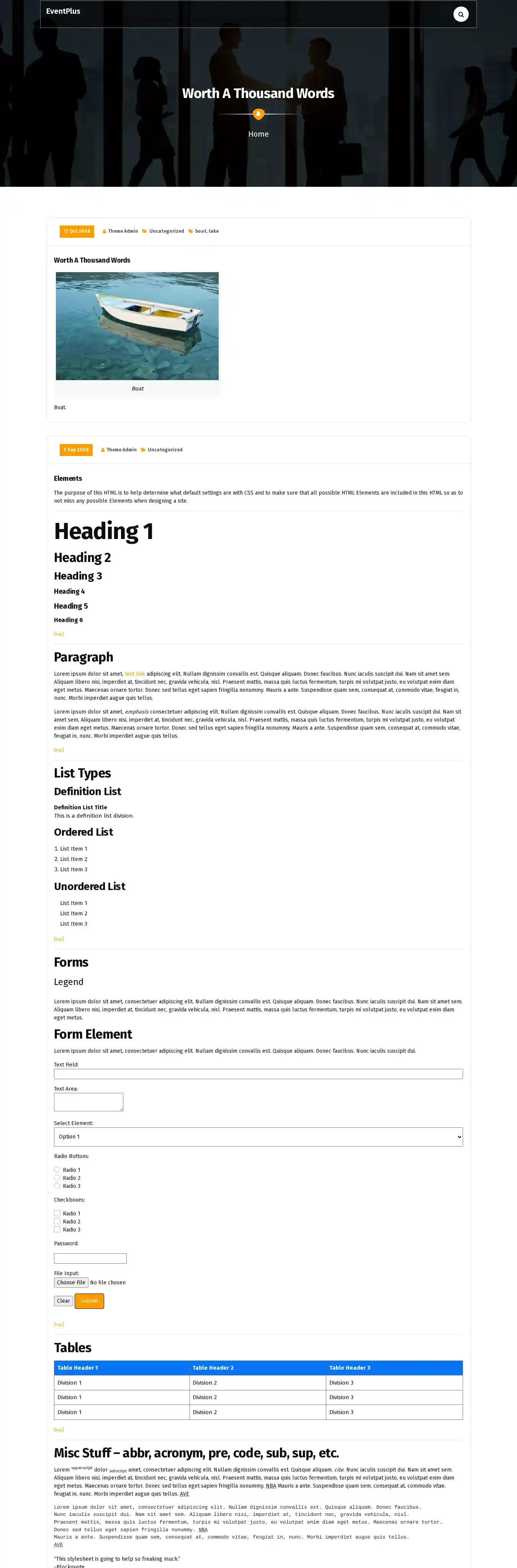 EventPlus home page on desktop