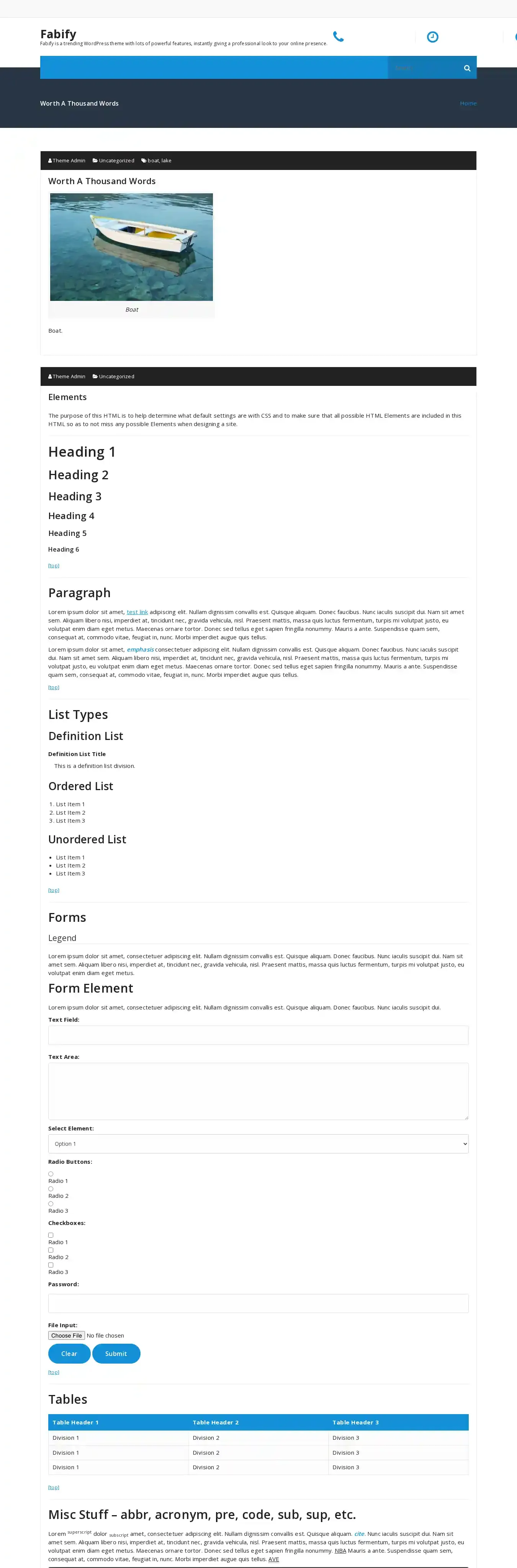 Fabify home page on desktop