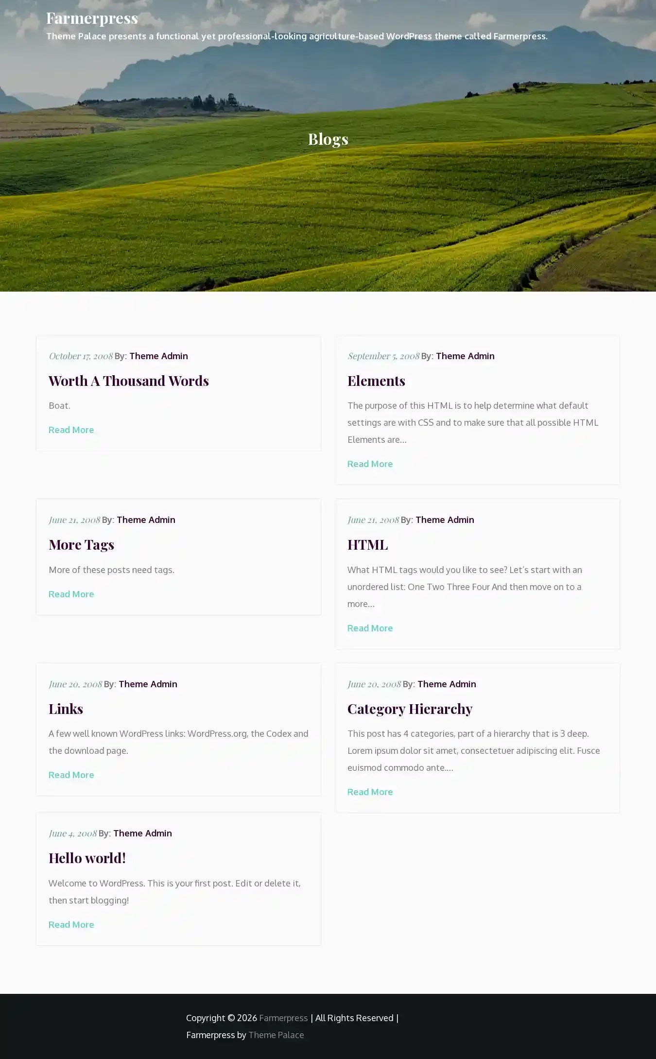 Farmerpress home page on desktop