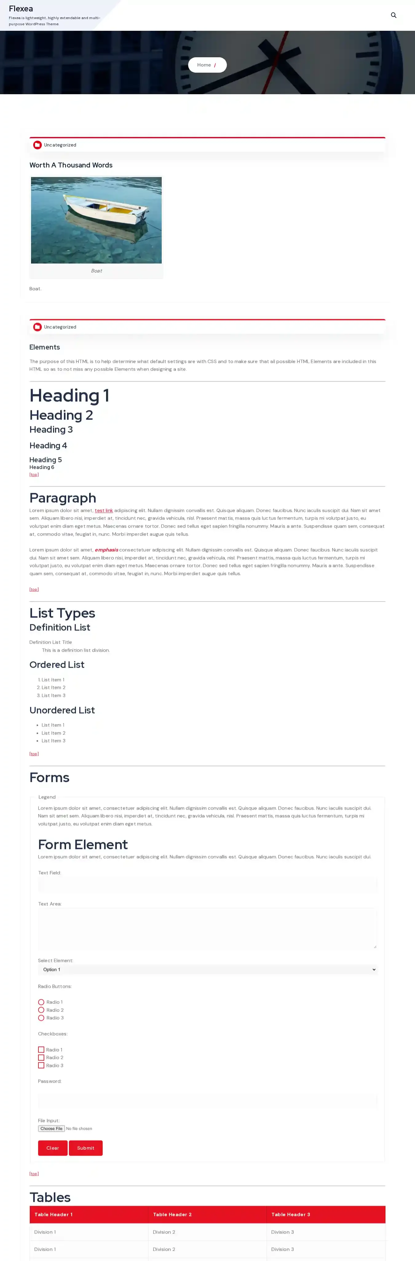 Flexea home page on desktop