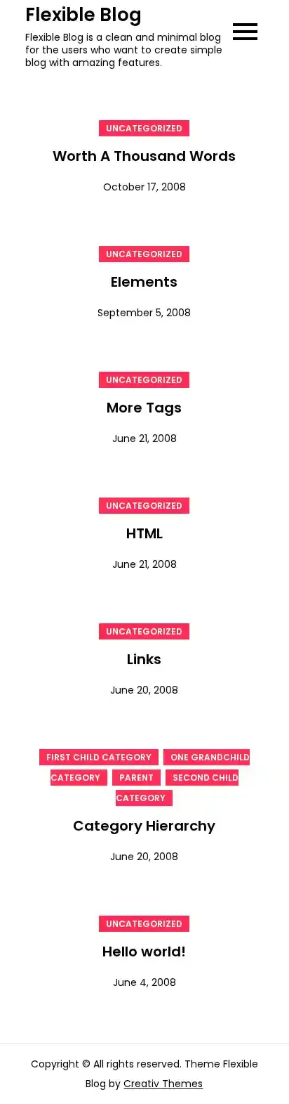 Flexible Blog home page on mobile