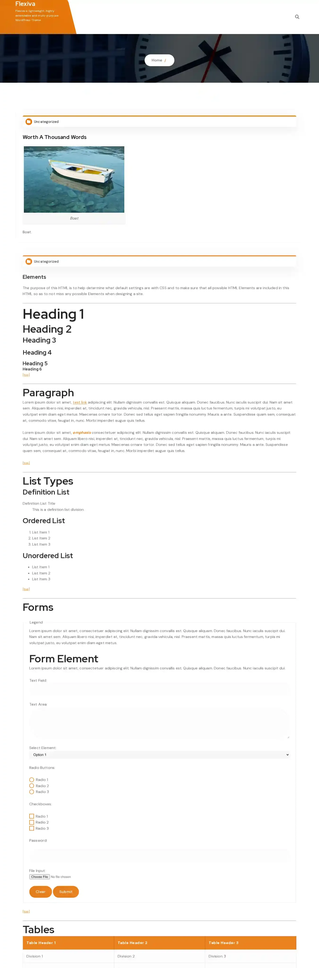 Flexiva home page on desktop