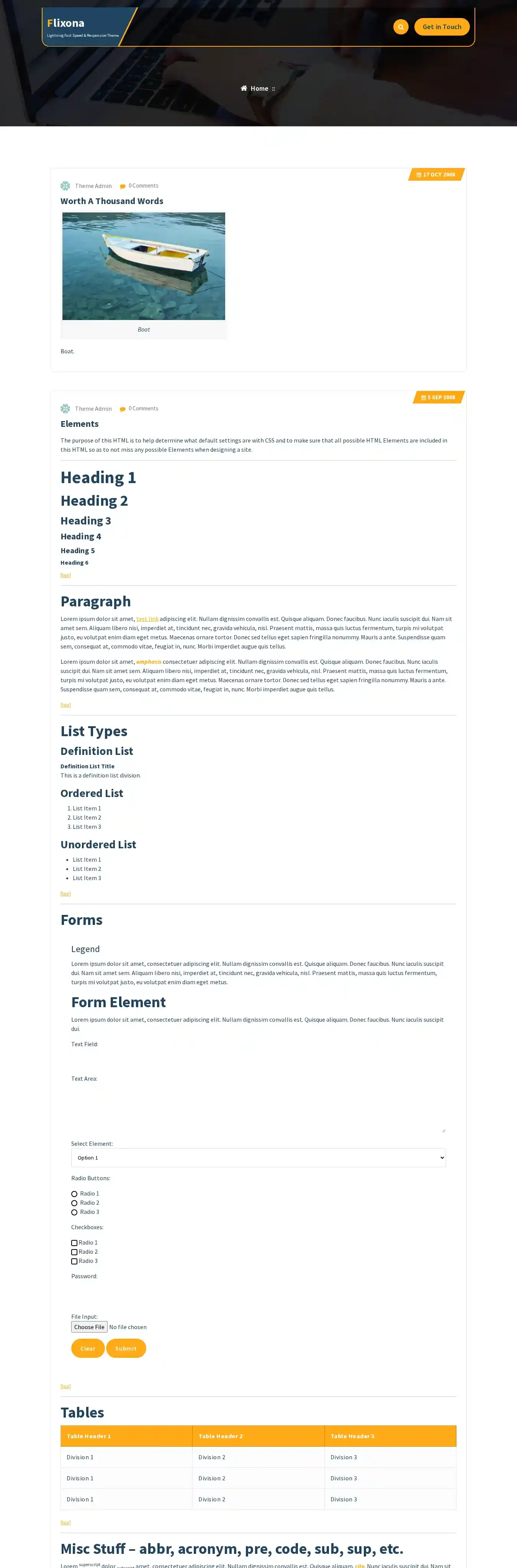 Flixona home page on desktop