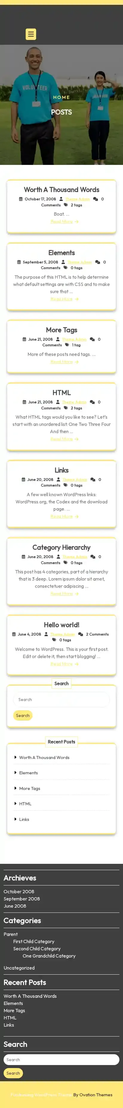 Fundraising Charity Campaign home page on mobile