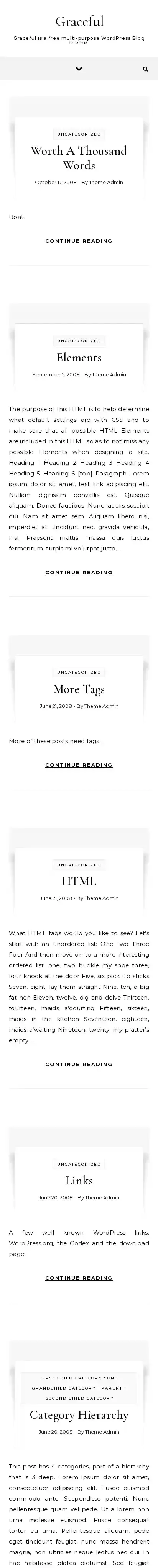 Graceful home page on mobile
