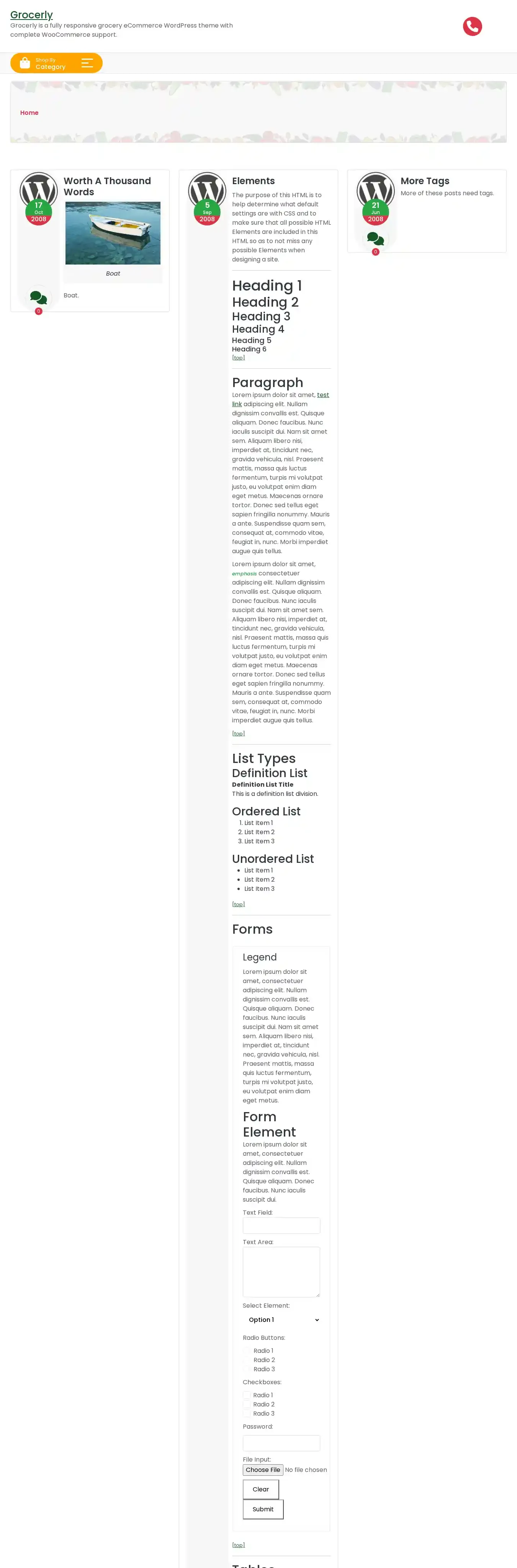 Grocerly home page on desktop