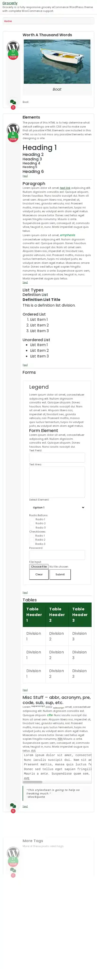 Grocerly home page on mobile