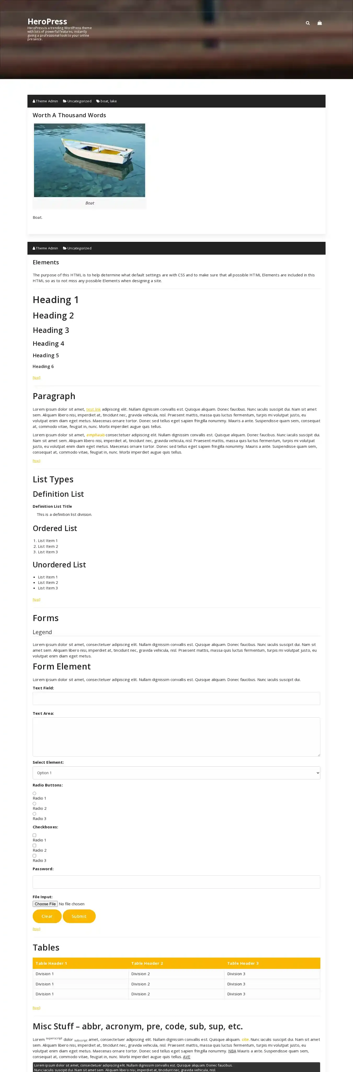 HeroPress home page on desktop