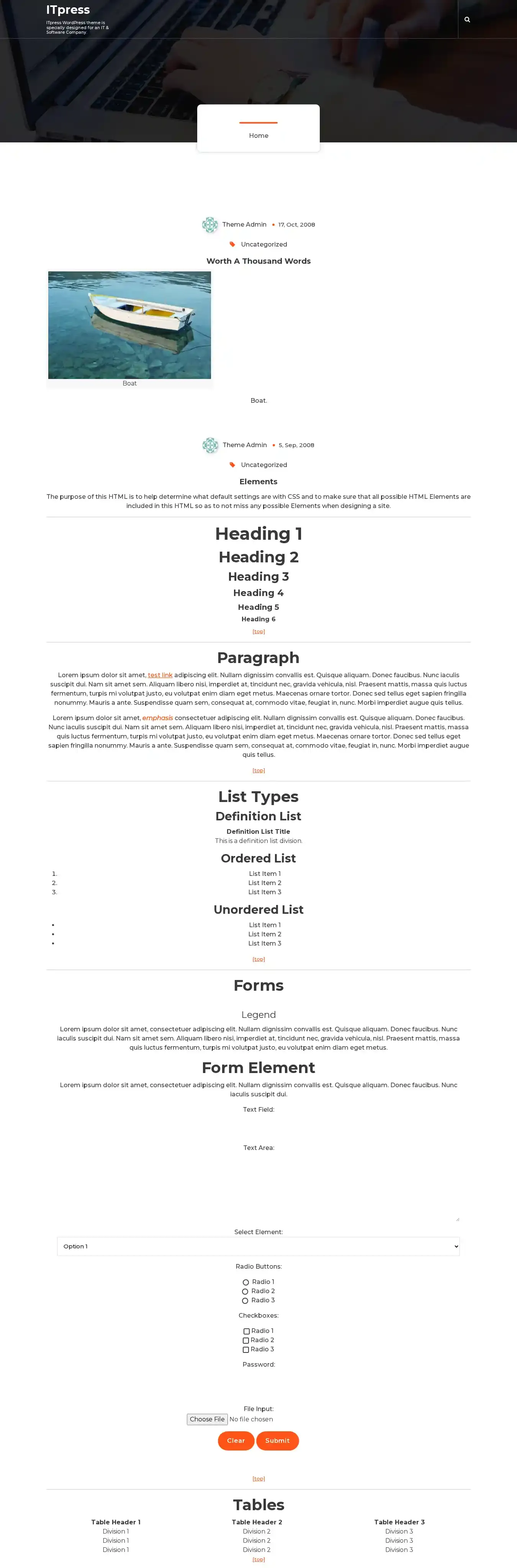 ITpress home page on desktop