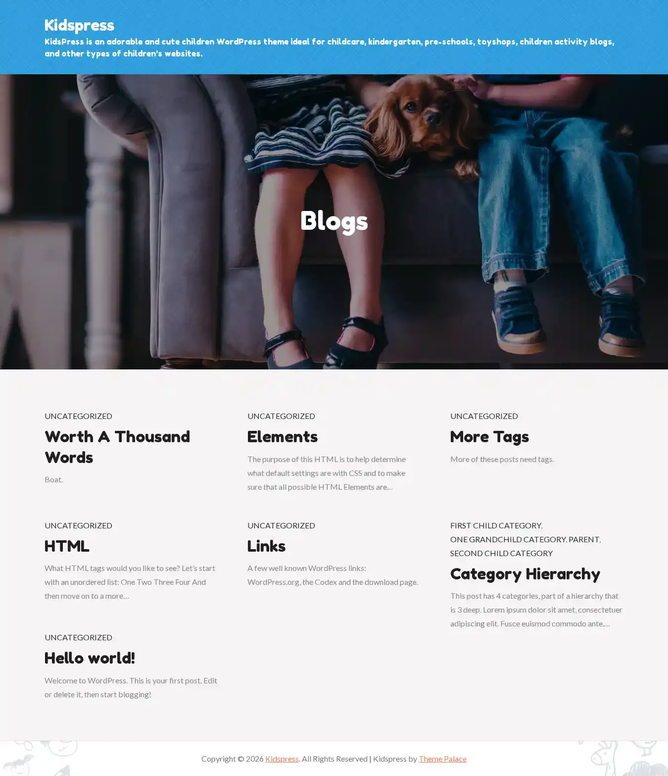 Kidspress home page on desktop