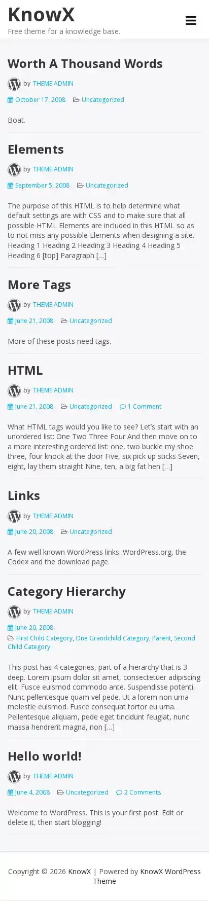 KnowX home page on mobile
