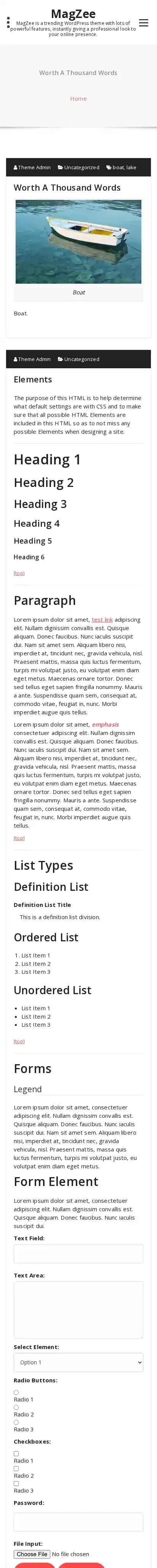 MagZee home page on mobile