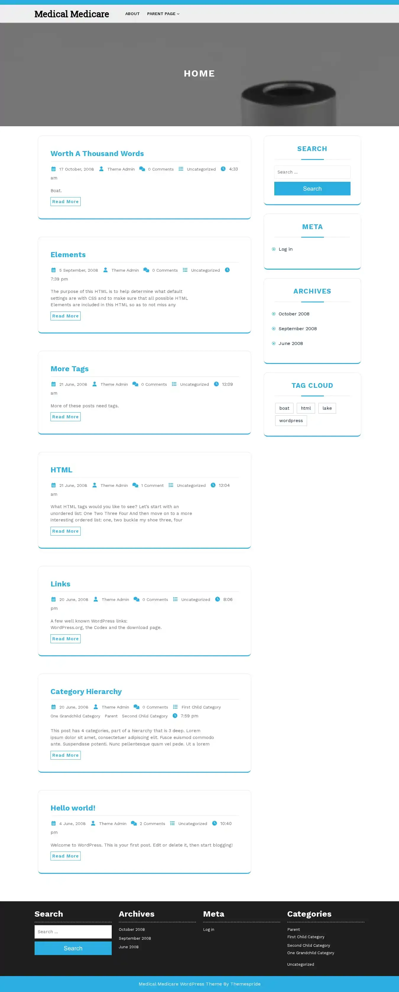 Medical Medicare home page on desktop