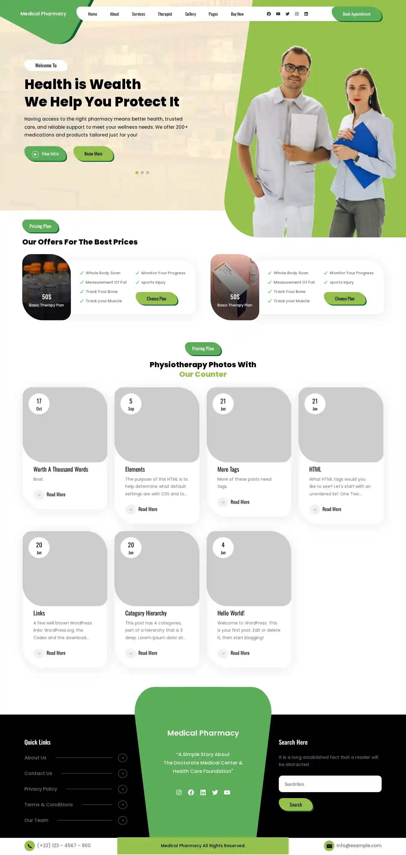 Medical Pharmacy home page on desktop