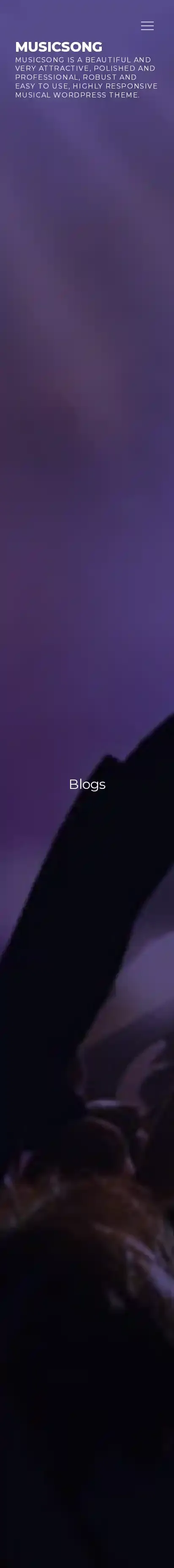 Musicsong home page on mobile