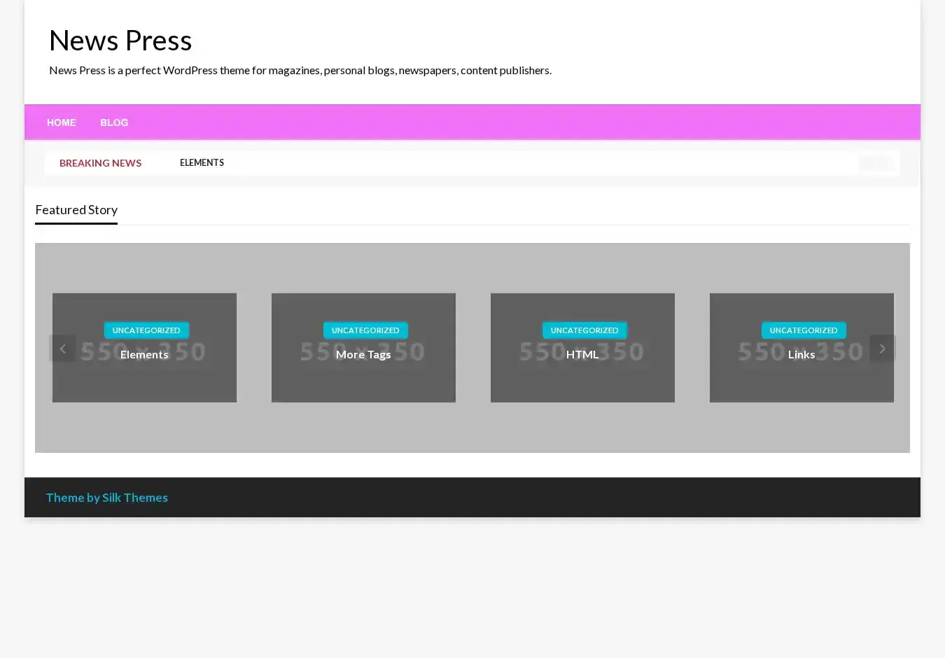 News Press home page on desktop