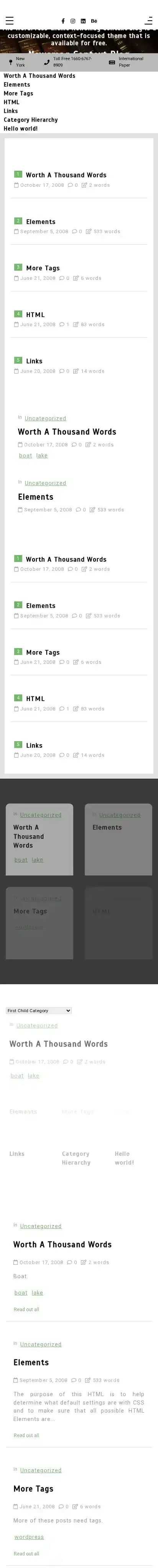 Newsmag Context Blog home page on mobile
