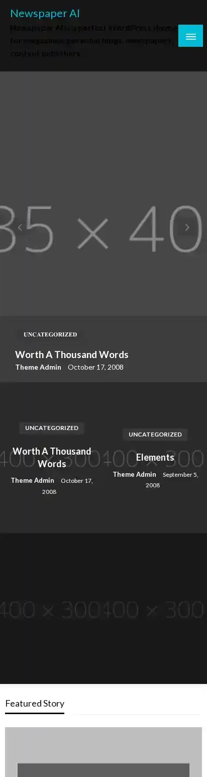 Newspaper AI home page on mobile