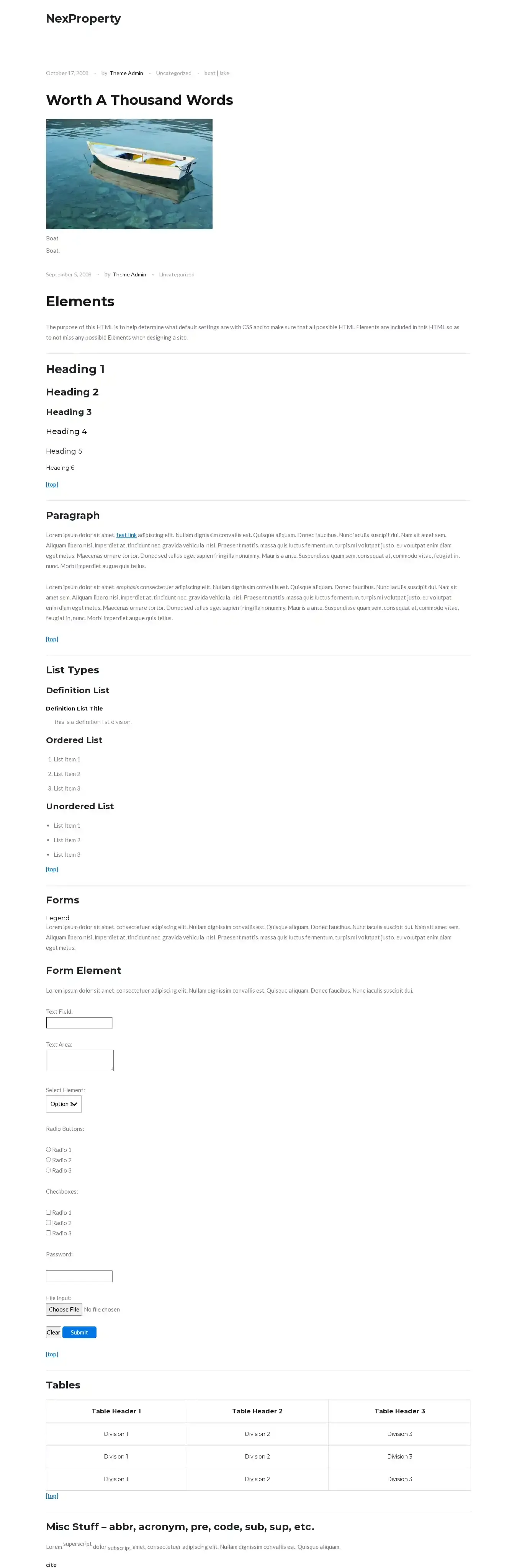 NexProperty home page on desktop