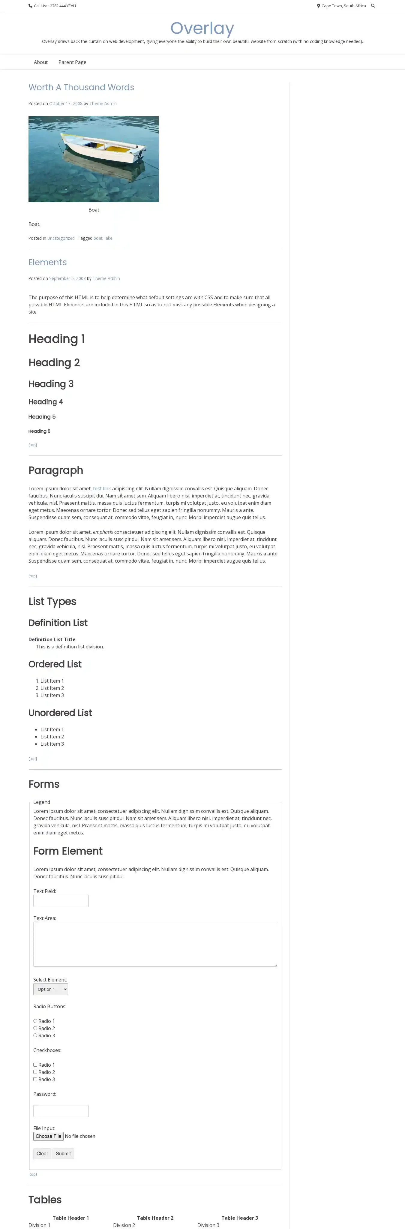 Overlay home page on desktop