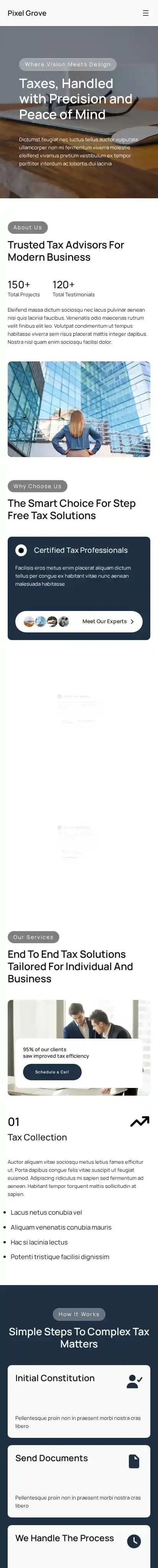 Pixel Grove home page on mobile