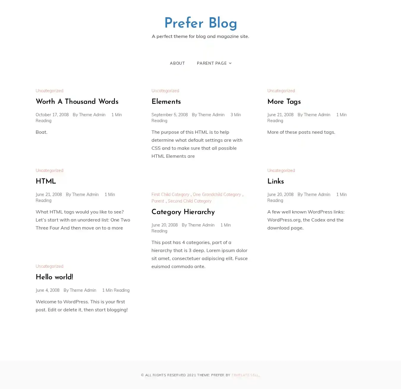 Prefer Blog home page on desktop