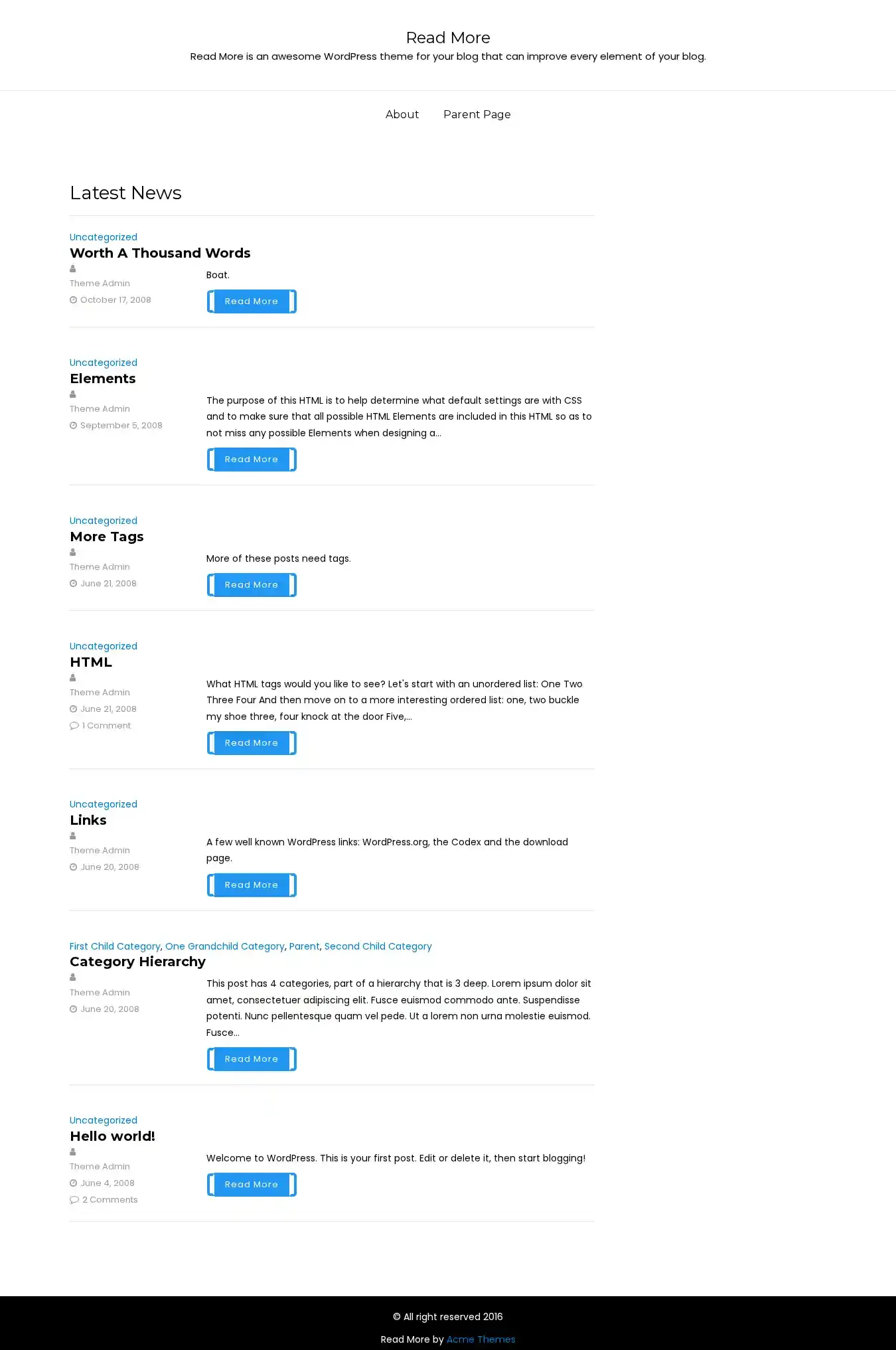Read More home page on desktop