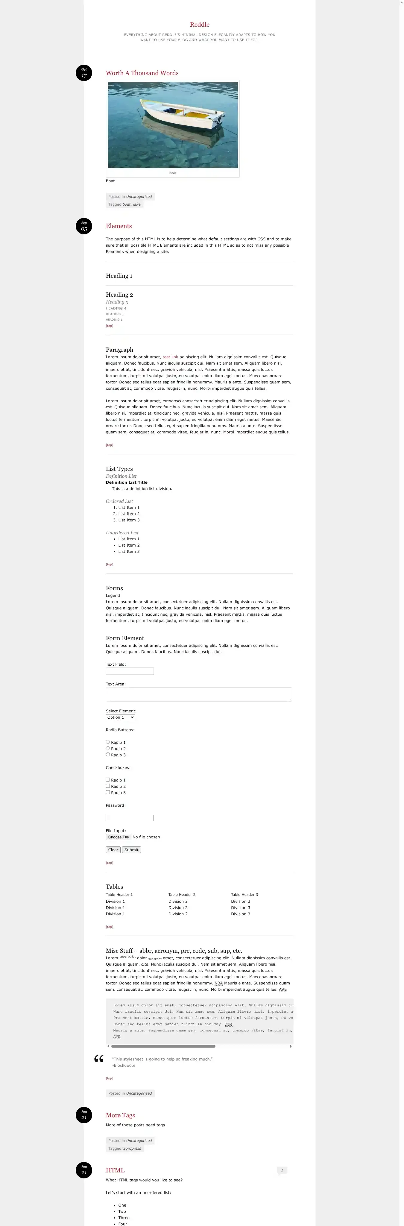 Reddle home page on desktop