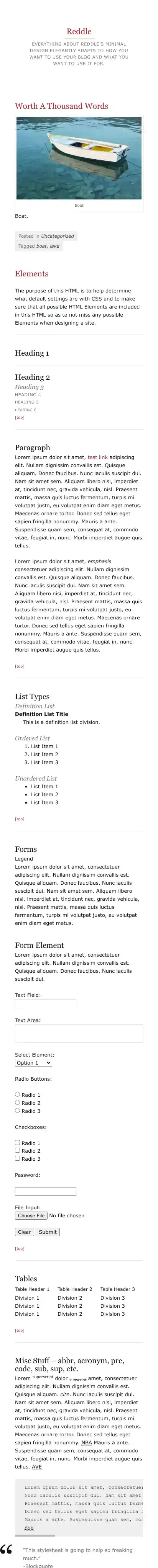 Reddle home page on mobile
