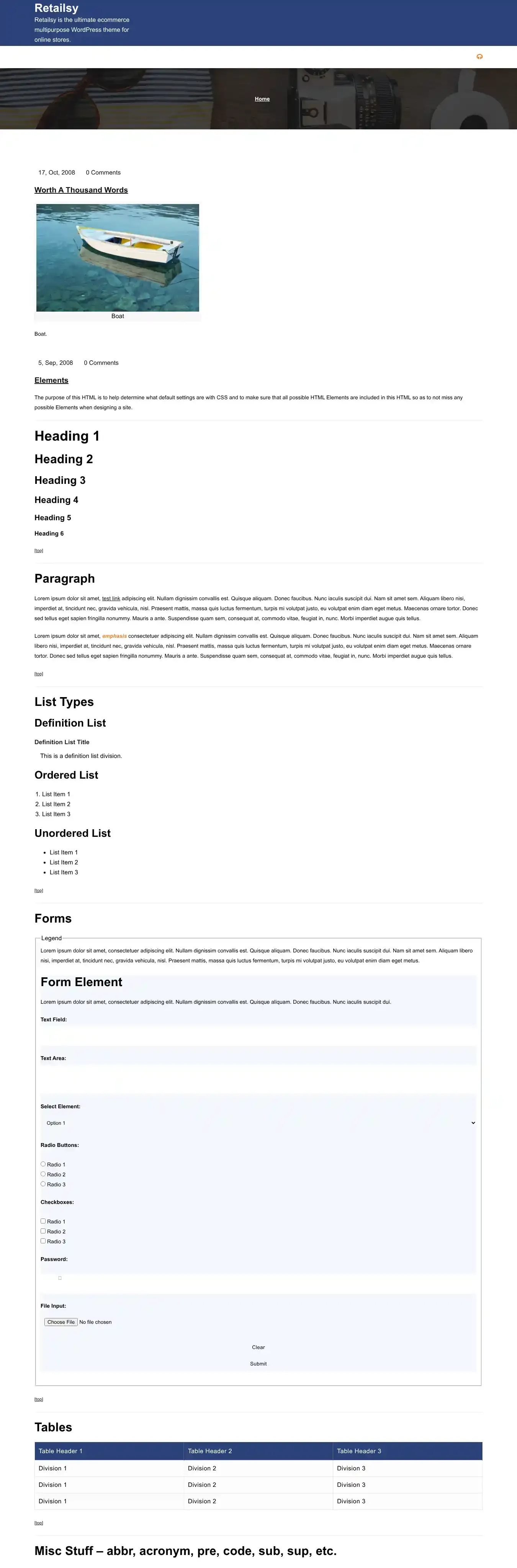 Retailsy home page on desktop