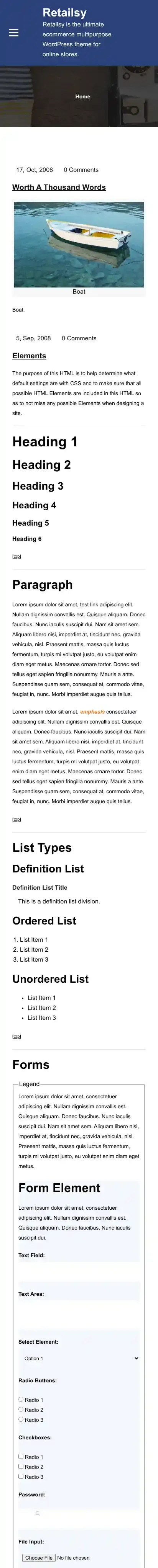 Retailsy home page on mobile