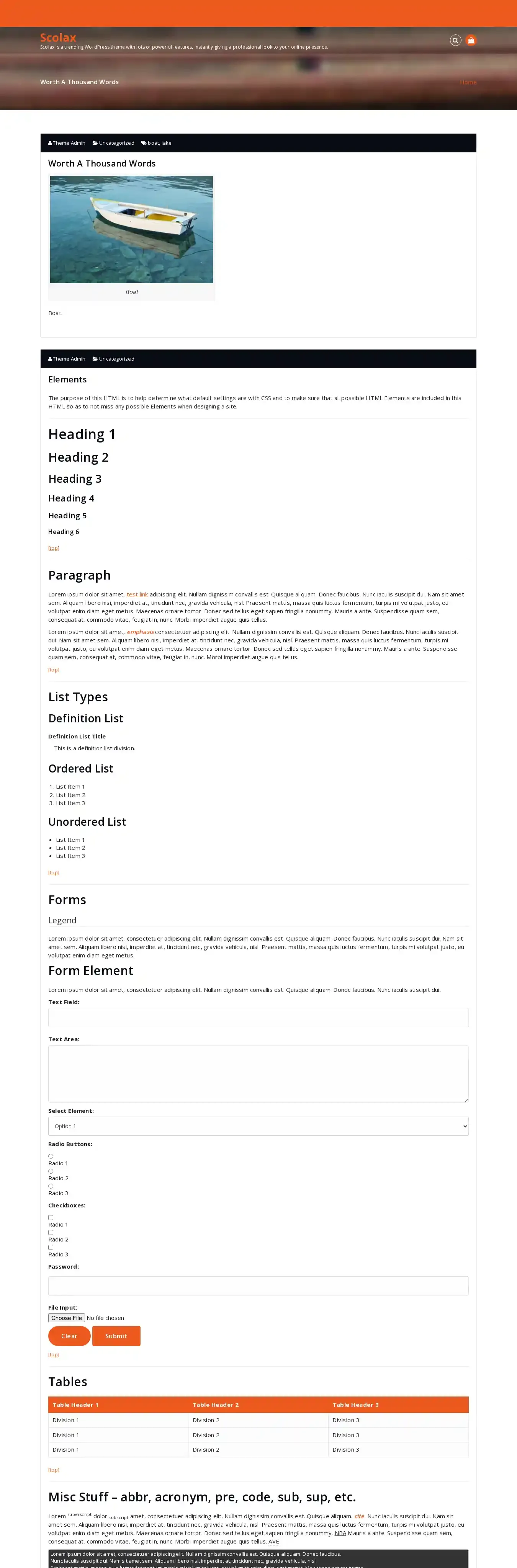 Scolax home page on desktop