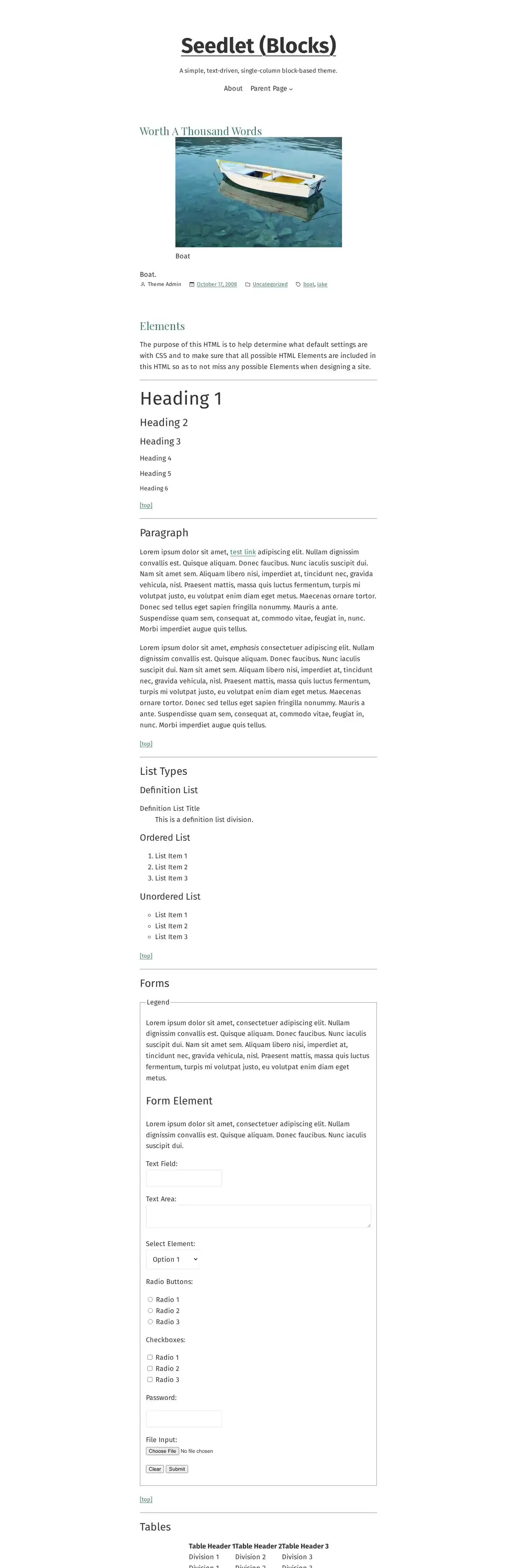 Seedlet home page on desktop