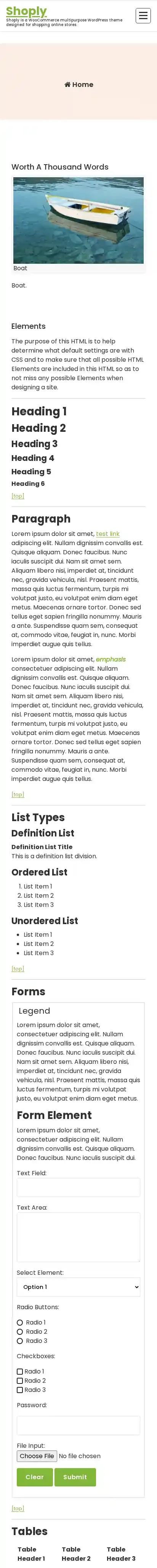 Shoply home page on mobile
