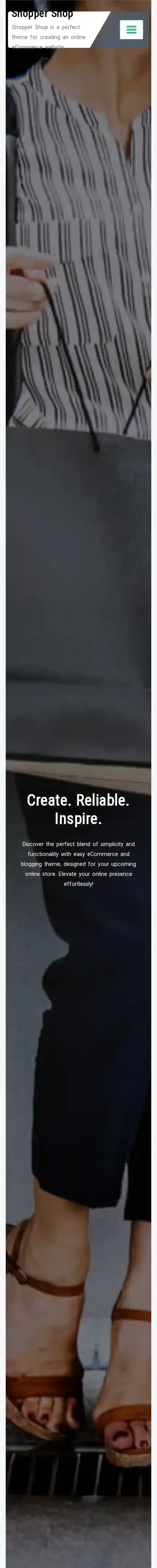Shopper Shop home page on mobile