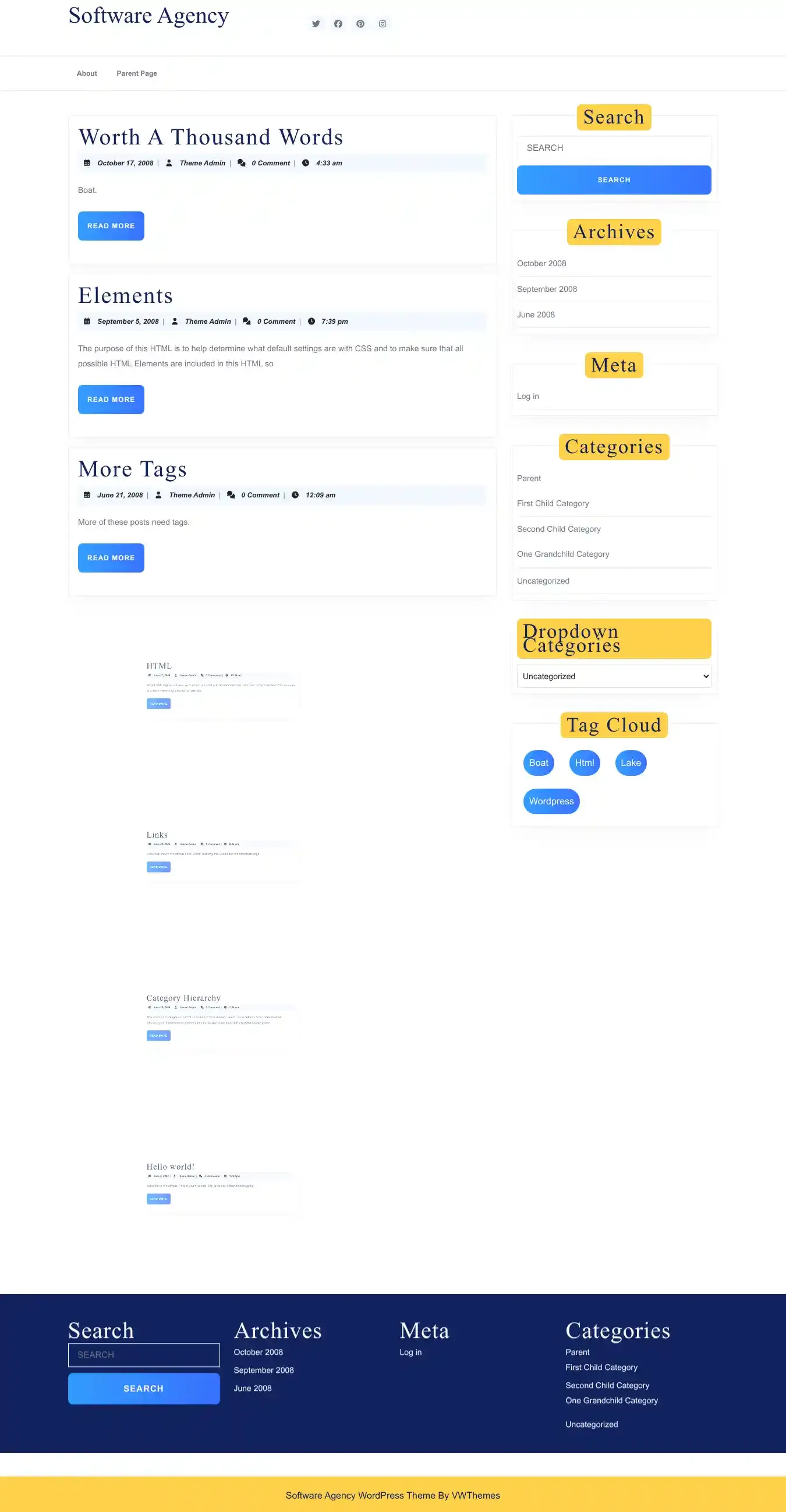 Software Agency home page on desktop
